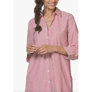 Josephine & Co. Amsterdam Red & White Striped Long Sleeve Shirt Dress EU 36 US 4